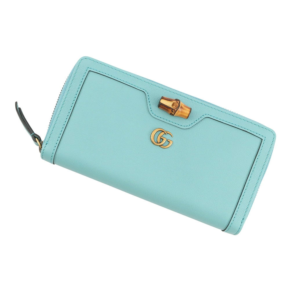 Gucci Diana Bamboo Long Wallet Round Zipper